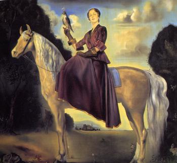 Salvador Dali : Equestrian Fantasy, Portrait of Lady Dunn
